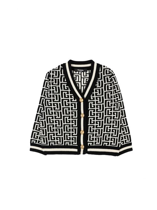 Cardigan, bambino, logato. BALMAIN | BY9550 Z3491104NE